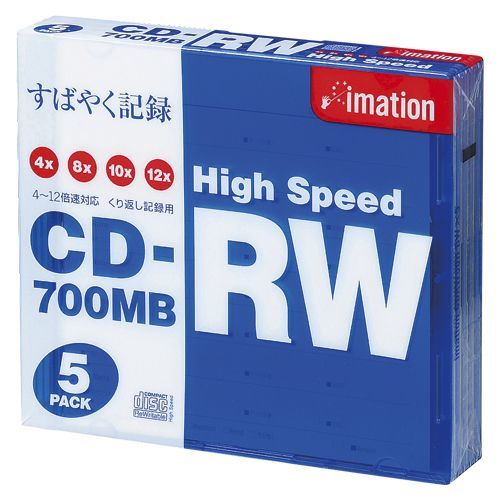CD-RW700MBバリューパック CDRW80H BWX5 1