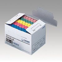 チョーク100本入5色込 赤,青,緑,黄,茶各21本 CR-CC2-X 1