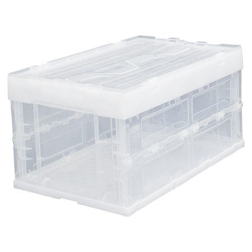 ハード折りたたみコンテナフタ一体型40L