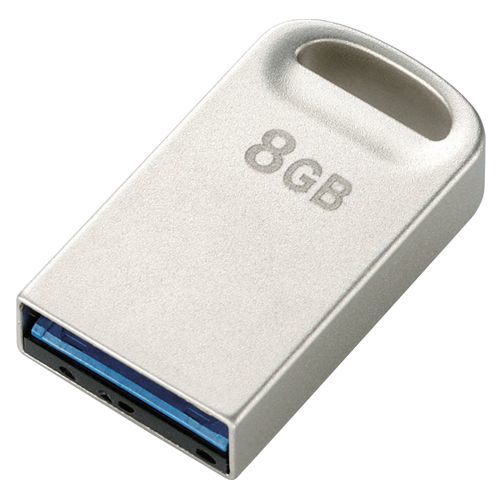 USBフラッシュ8GB超小型USB3 MF-SU308GSV 1