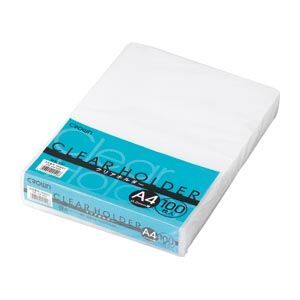 クリアホルダーA4100枚入 透明 CR-CE100 1