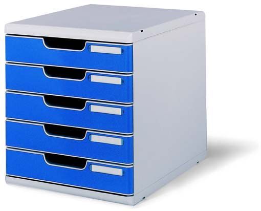 オフィスセット・システム2 ライトグレー/ブルー 0301-4003 1