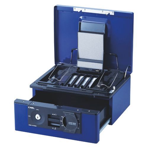 キャッシュボックス(2ウェイオープン) ブルー CB-D8660-B 1