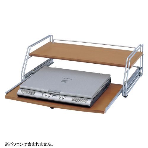 ノートパソコンラック 木目 W475×H148×H333(mm) CR-PA20-MG 1点