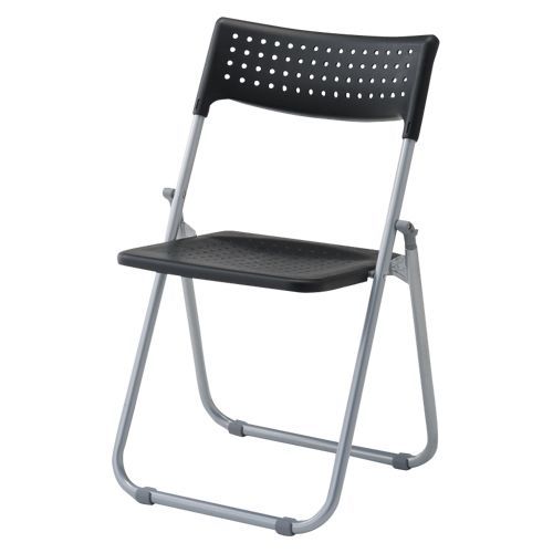 スチール折畳み椅子背・座樹脂タイプ ブラック SS-S039N 1