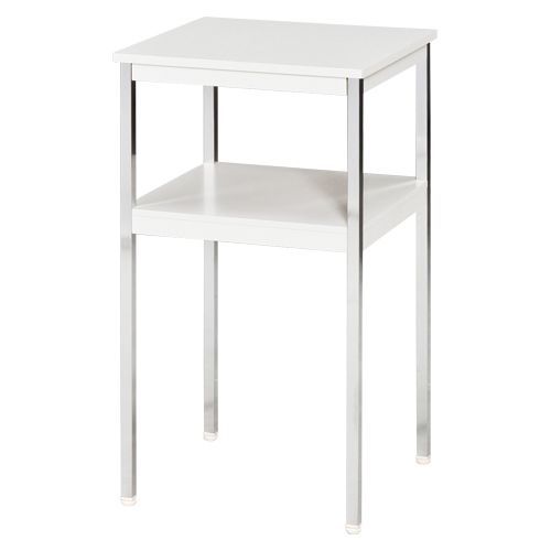 電話台(メッキ角脚) ホワイト TL-CK40W 1