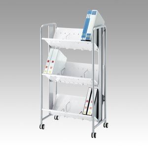 重量型ブックラックワゴン 710mm×455mm×1251mm YS-41 1台