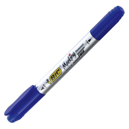 ツイン油性マーカー 青 MKTWBLU 1