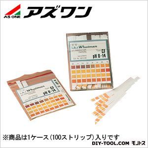 PH試験紙ストリップ pH測定領域:0～14 2-341-01 1本