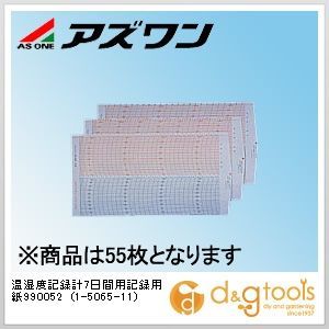 温湿度記録計7日間用記録用紙990052 1-5065-11 1