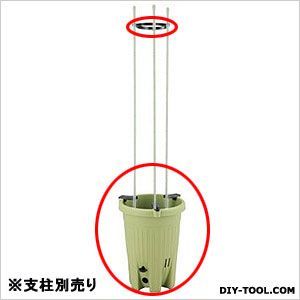 楽々菜園丸型プランター(植木鉢)5L(※支柱は別売) サラダグリーン 240 支柱用フレーム付 1