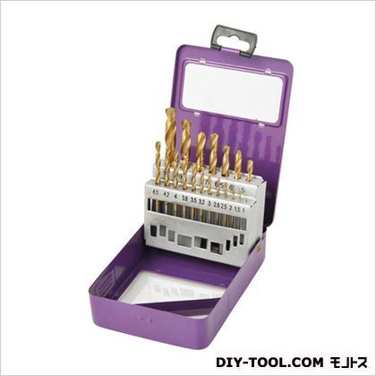鉄工用ドリル刃セット チタンコーティング GTTDS-19 19本組