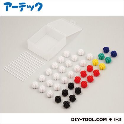 物質はなにでできている?分子モデルキット 原子φ20mmスティックφ2×80mmケース82×92×44mm 55739 1