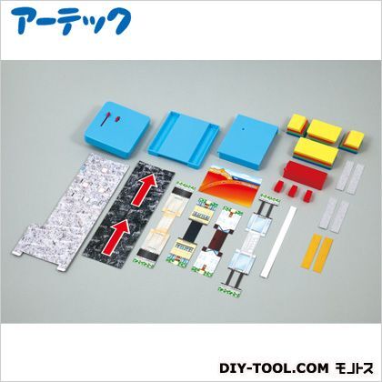 うごめく地球!地震のメカニズムキット 本体(台紙含まず):100×105×92mm断層褶曲モデル:20×100×35mmブロック:10×10×20mm 55755 1