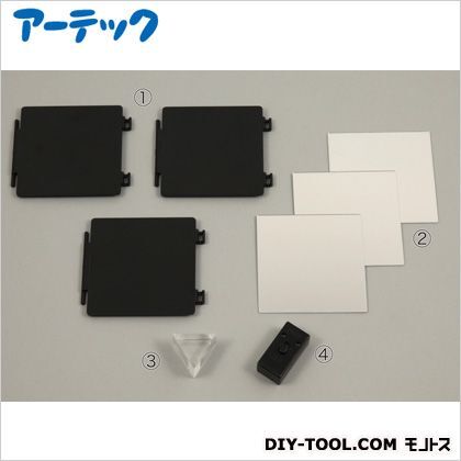 光と鏡の不思議体感 プラスチックミラー:80×80×1mmミラー立て:92×80×5mm 55775 1