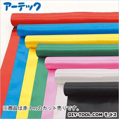 サテン布地赤1m切売 1130 1