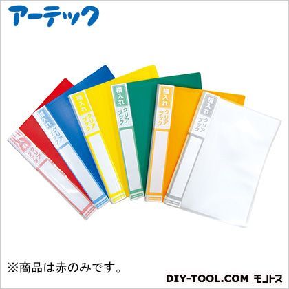 横入れクリアブックA4赤20ポケット 3080 1