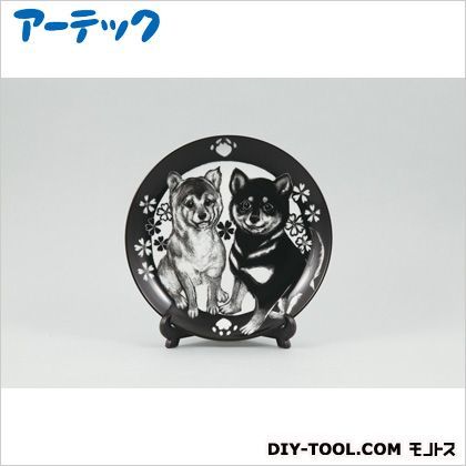 黒いスクラッチ皿210mmφ 13132 1