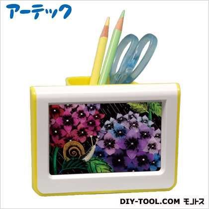 ポリエステル製アートガラスお絵かきペン立て 13543 1