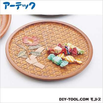 木彫丸盆中(しな)φ240 30591 1