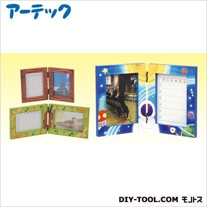 木彫二つ折れ写真立て 31235 1