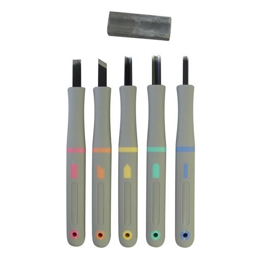 ラバーグリップ彫刻刀セット MRG-5 1