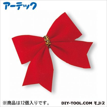 クリスマス飾り 赤いリボン 12コ 72041 12個