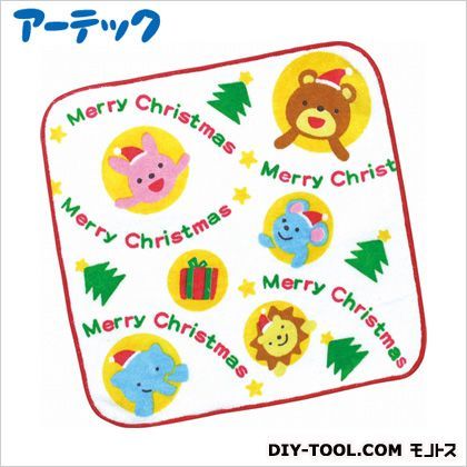 クリスマスタオルハンカチ(ツリー&ベア)