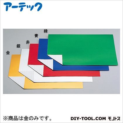 メタリック工作方眼紙 4切 金色 380×534mm 1枚