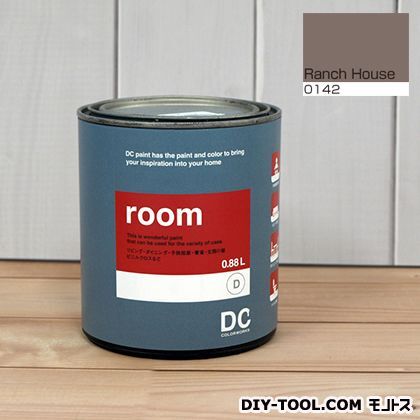 かべ紙に塗る水性塗料Room(室内壁用ペイント) 【0142】Ranch House 約0.9L 1