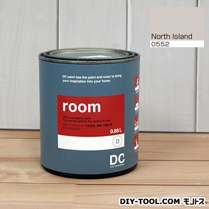かべ紙に塗る水性塗料Room(室内壁用ペイント) 【0552】North Island 約0.9L 1