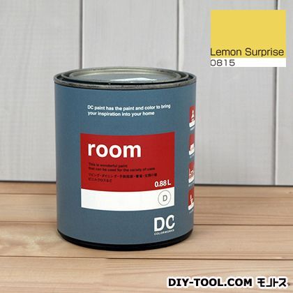 かべ紙に塗る水性塗料Room(室内壁用ペイント) 【0815】Lemon Surprise 約0.9L 1