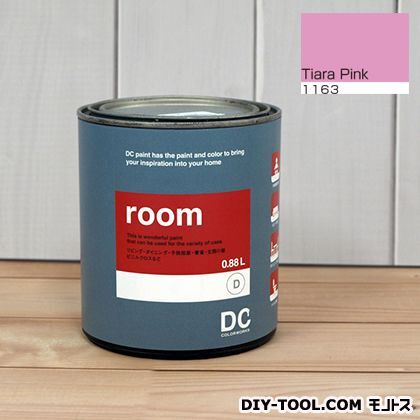 かべ紙に塗る水性塗料Room(室内壁用ペイント) 【1163】Tiara Pink 約0.9L 1