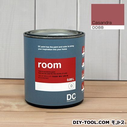 かべ紙に塗る水性塗料Room(室内壁用ペイント) 【0088】casandra 約0.9L 1