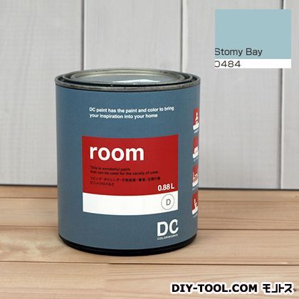 かべ紙に塗る水性塗料Room(室内壁用ペイント) 【0484】Stormy Bay 約0.9L 1