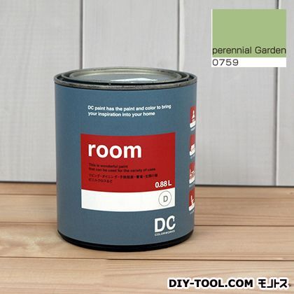 かべ紙に塗る水性塗料Room(室内壁用ペイント) 【0759】Perennial Garden 約0.9L 1