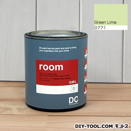 かべ紙に塗る水性塗料Room(室内壁用ペイント) 【0771】Green Lime 約0.9L 1