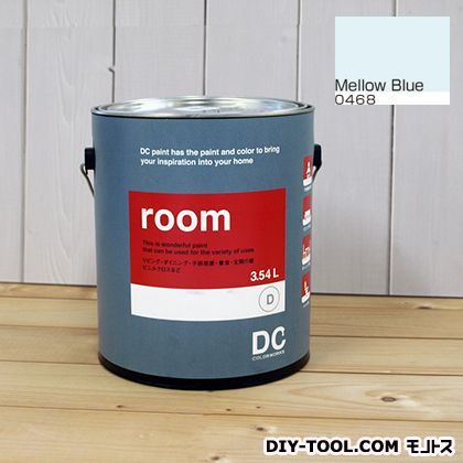 かべ紙に塗る水性塗料Room(室内壁用ペイント) 【0468】Mellow Blue 約3.8L 1