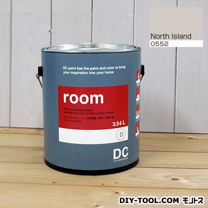 かべ紙に塗る水性塗料Room(室内壁用ペイント) 【0552】North Island 約3.8L 1