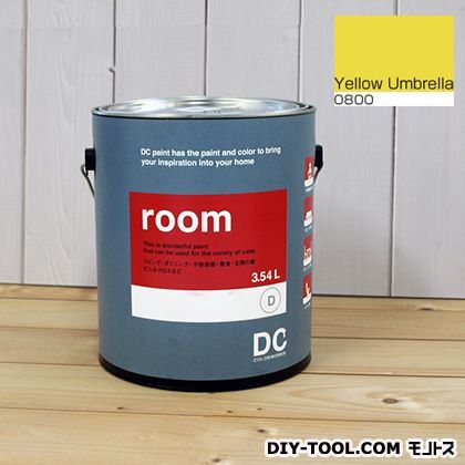 かべ紙に塗る水性塗料Room(室内壁用ペイント) 【0800】Yellow umbrella 約3.8L 1