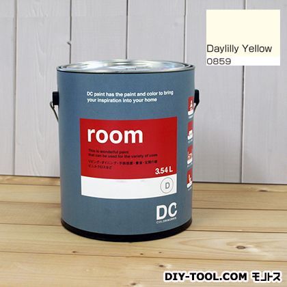 かべ紙に塗る水性塗料Room(室内壁用ペイント) 【0859】Daylilly Yellow 約3.8L 1