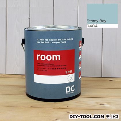 かべ紙に塗る水性塗料Room(室内壁用ペイント) 【0484】Stormy Bay 約3.8L 1