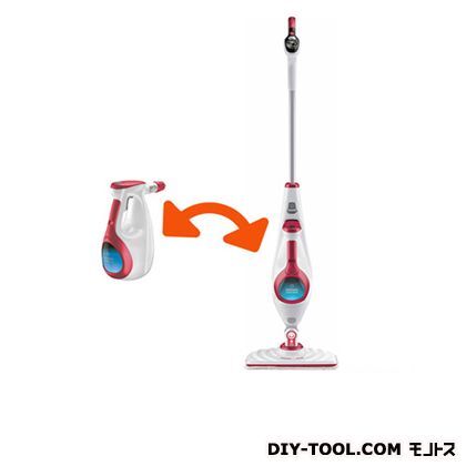 2in1スチームモップ&クリーナー ホワイト×マゼンダ 295mm×170mm×1220mm FSM1210 1