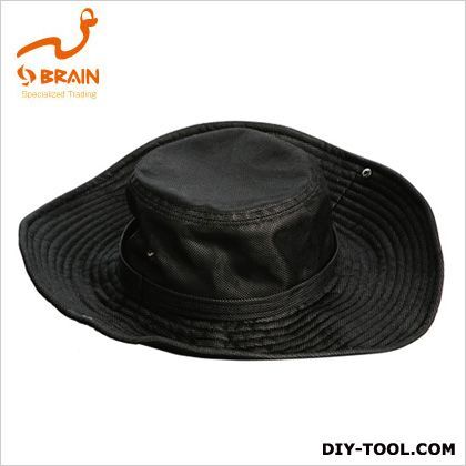 ひんやりつば広帽子 ブラック 1