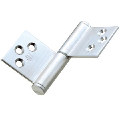 点検口旗蝶番右 ヘアライン 2.5×76×80mm 182-1 1