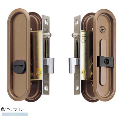 252T引手付鎌錠表示錠 ヘアライン バックセット:30mmドア厚:28~36mm 252T-1 1