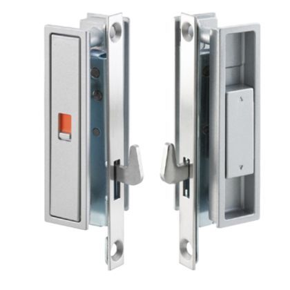 253 アルミパーティション引戸錠 (表示錠) SV バックセット:13~16mmドア厚:28~30mm 253T-1 1