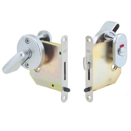 261T大型サムタン鎌錠表示付 シルバー バックセット:50mmドア厚:30~40 261T-1 1