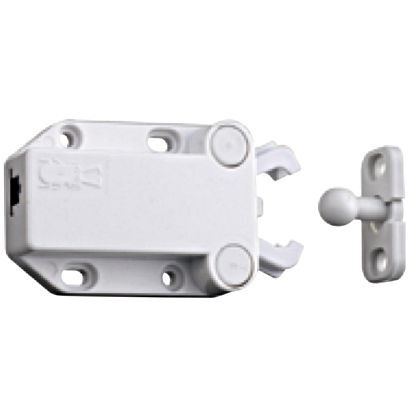 562N セイフキャッチ 白 本体:なべ木ネジ3.1×13mm。受:なべタッピンネジ3.5×10mm 562N-1 1