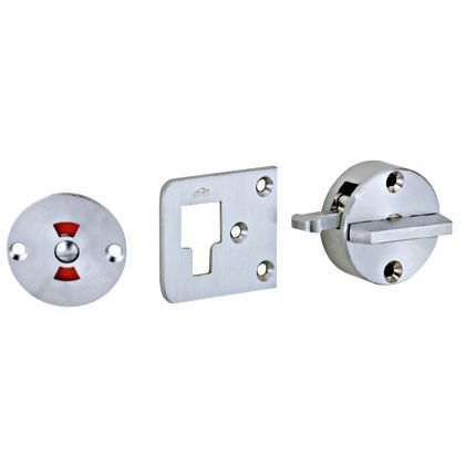 引手用丸型引戸錠 サテンクローム 615 1